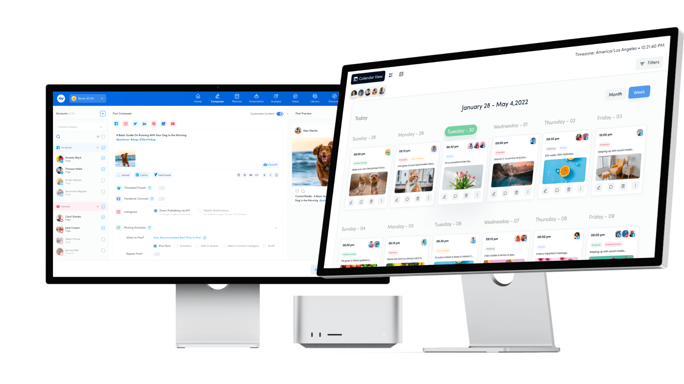 One app for all social channels - UpContent alternative