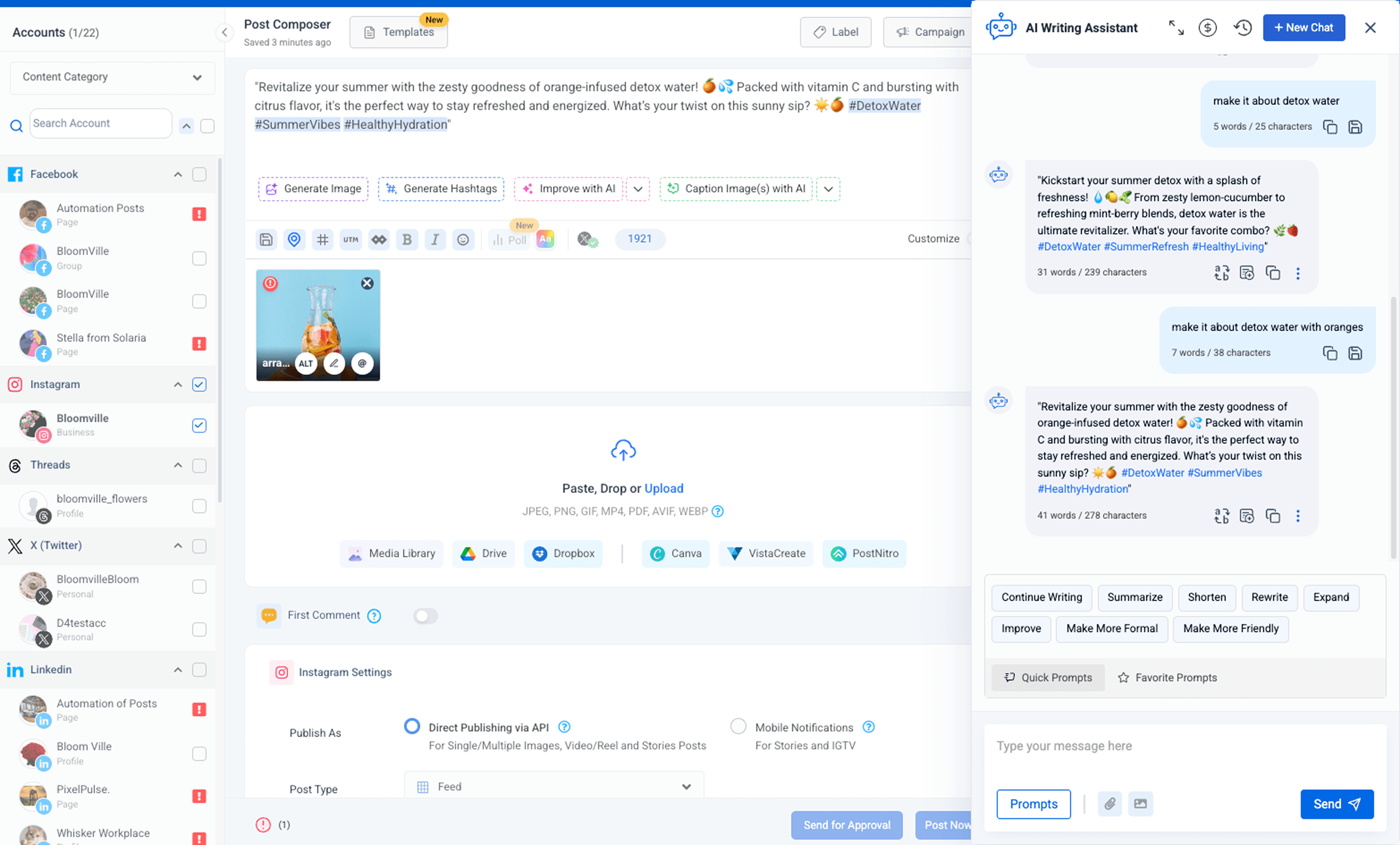 ContentStudio Dashboard