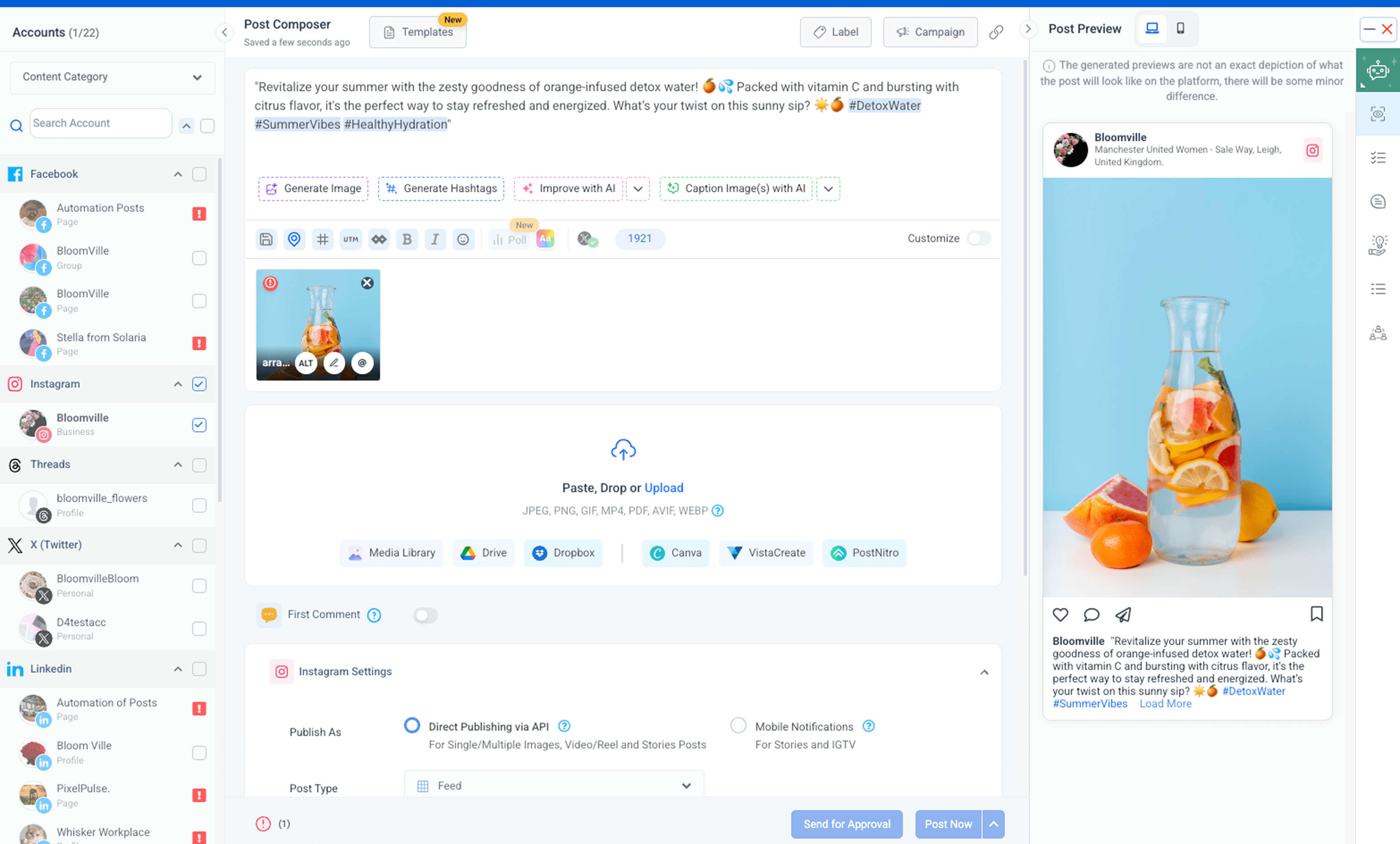 ContentStudio Dashboard