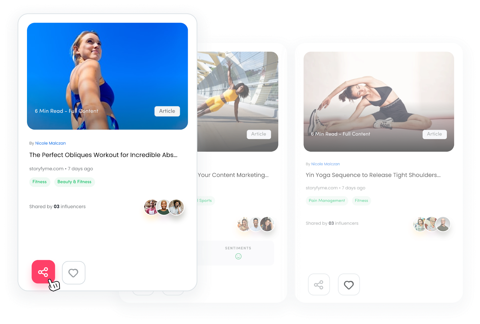 social sharing - rss reader