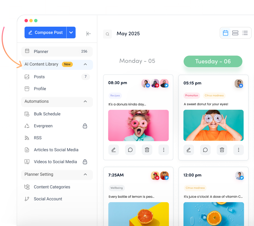 Instantly generate and manage AI-powered posts in one place