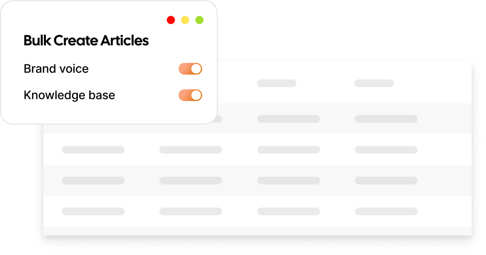 Bulk content generation