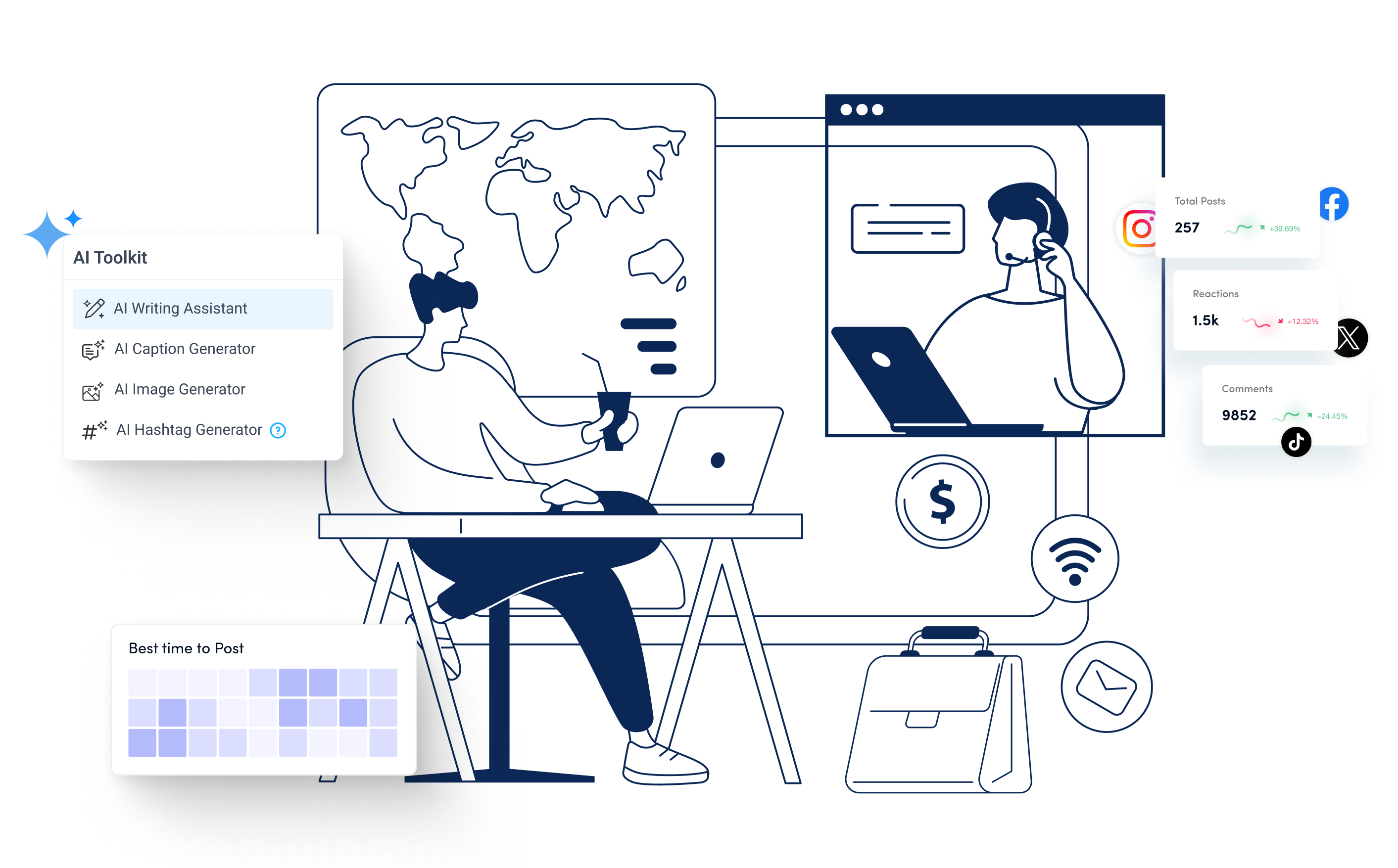 social media tool for solo creators